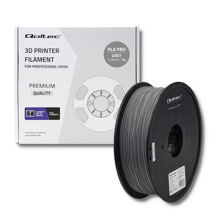 Qoltec Filamento 3d  Pla Pro  1.75mm  1kg  Grey