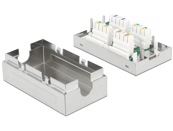 Delock Caja De Conexiones Para Cable De Red Cat.6a Lsa Stp