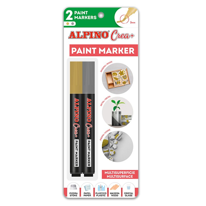 EAN 8413240608875 - Alpino AR000252 rotulador para colorear Oro, Plata 2 pieza(s) imagen 1