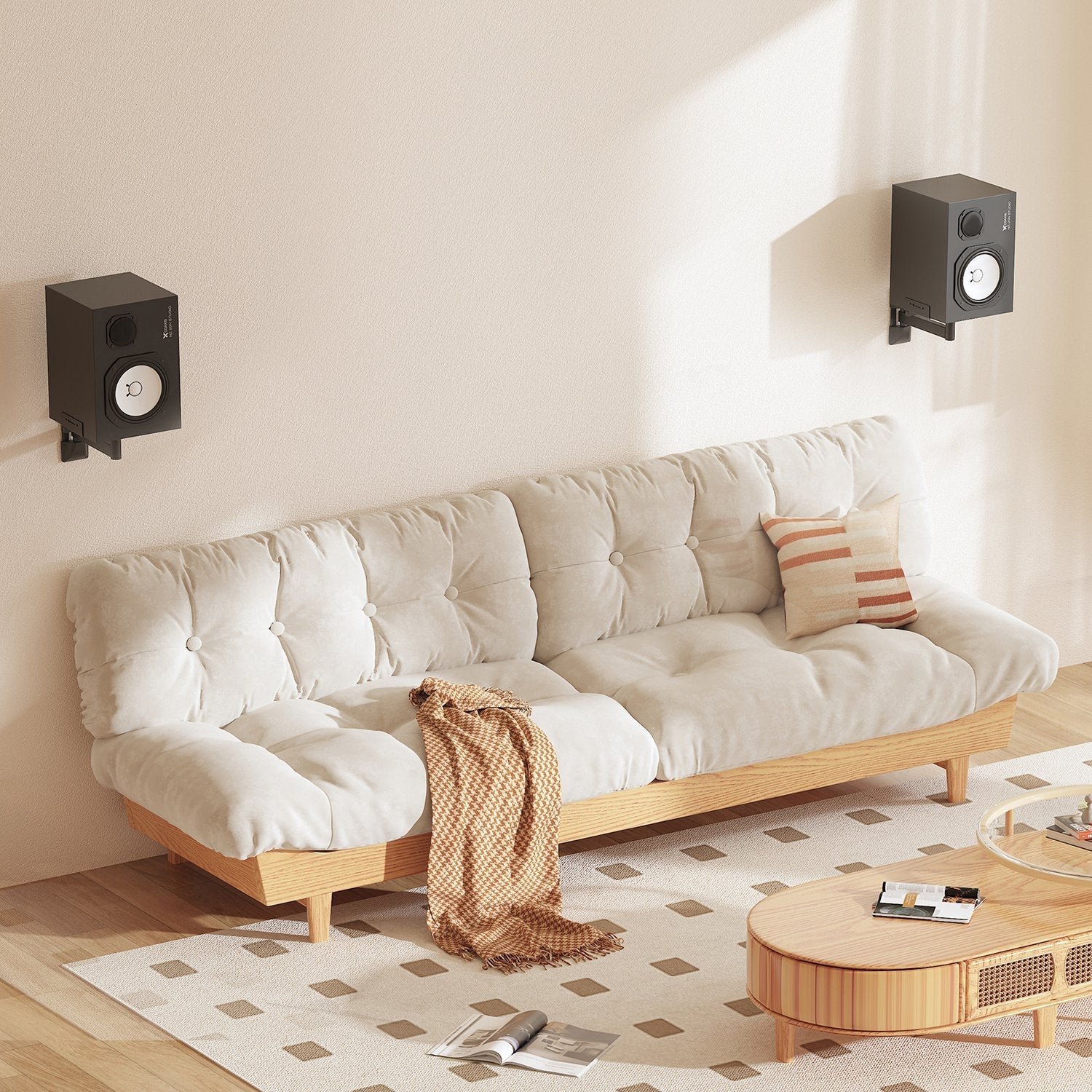 Aisens Soporte Universal De Pared Giratorio E Inclinable Para Altavoces, Negro