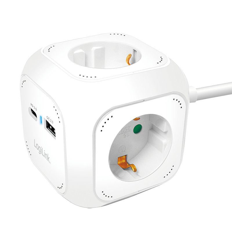 Logilink Lps283u Base Múltiple 1,4 M 4 Salidas Ac Interior Blanco