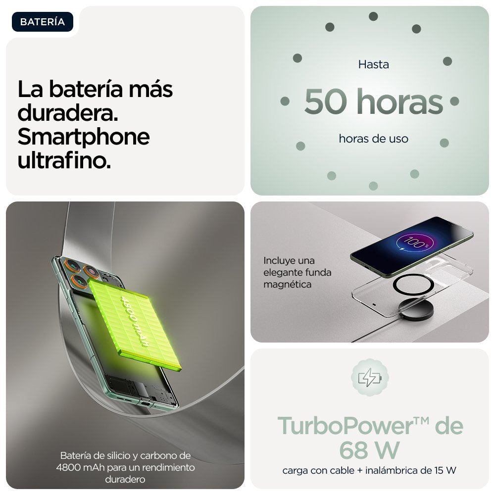 EAN 0840493604527 - Motorola edge 70 17 cm (6.7") SIM doble Android 16.0 5G USB Tipo C 12 GB 512 GB 4800 mAh Verde imagen 14