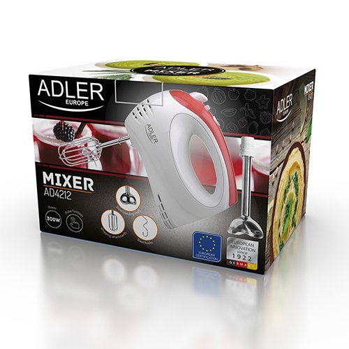EAN 5908256835375 - Adler AD 4212 batidora Batidora de mano Rojo, Blanco imagen 5