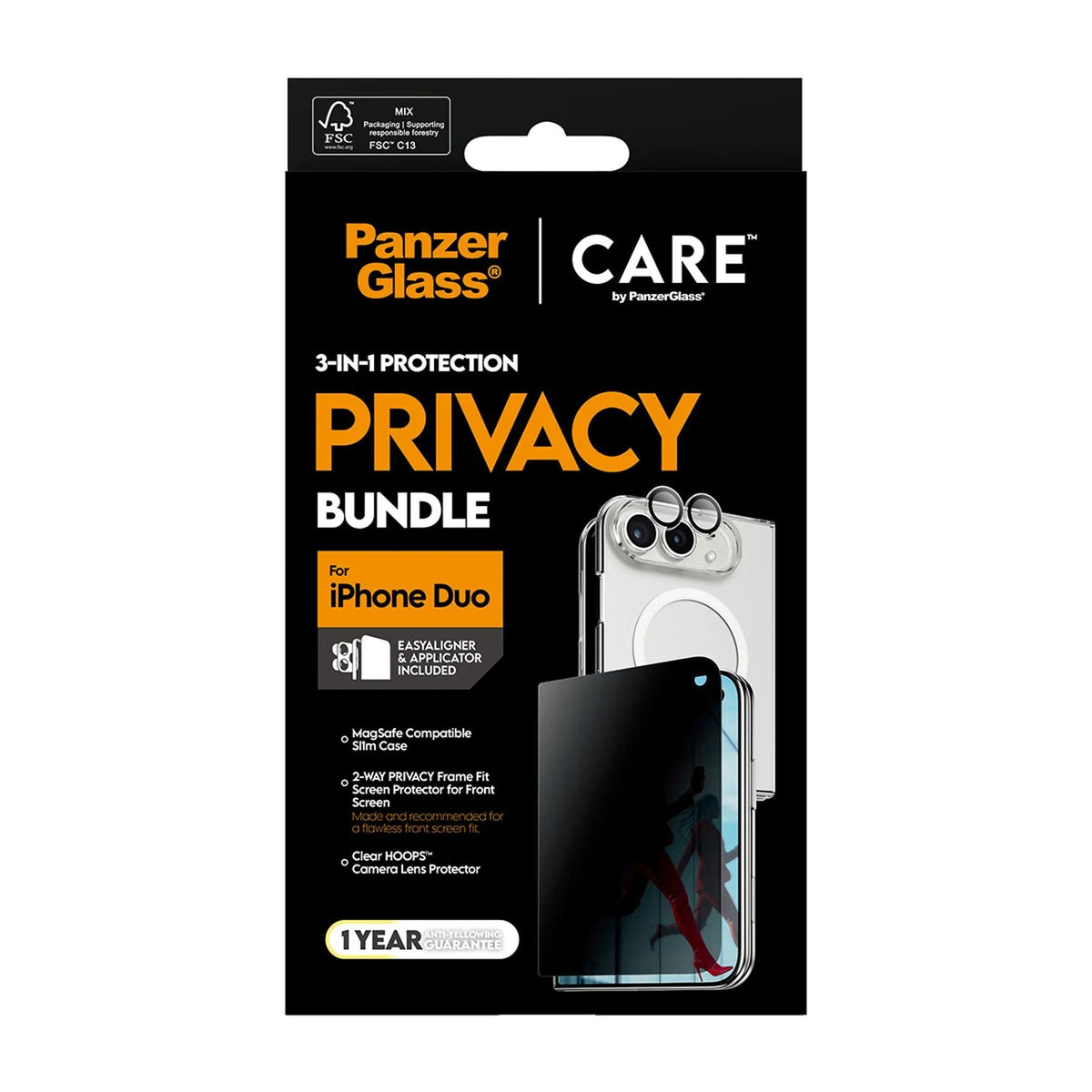 Panzerglass Care 3-In-1 Flagship Privacy Hndle Iphone 18 Duo