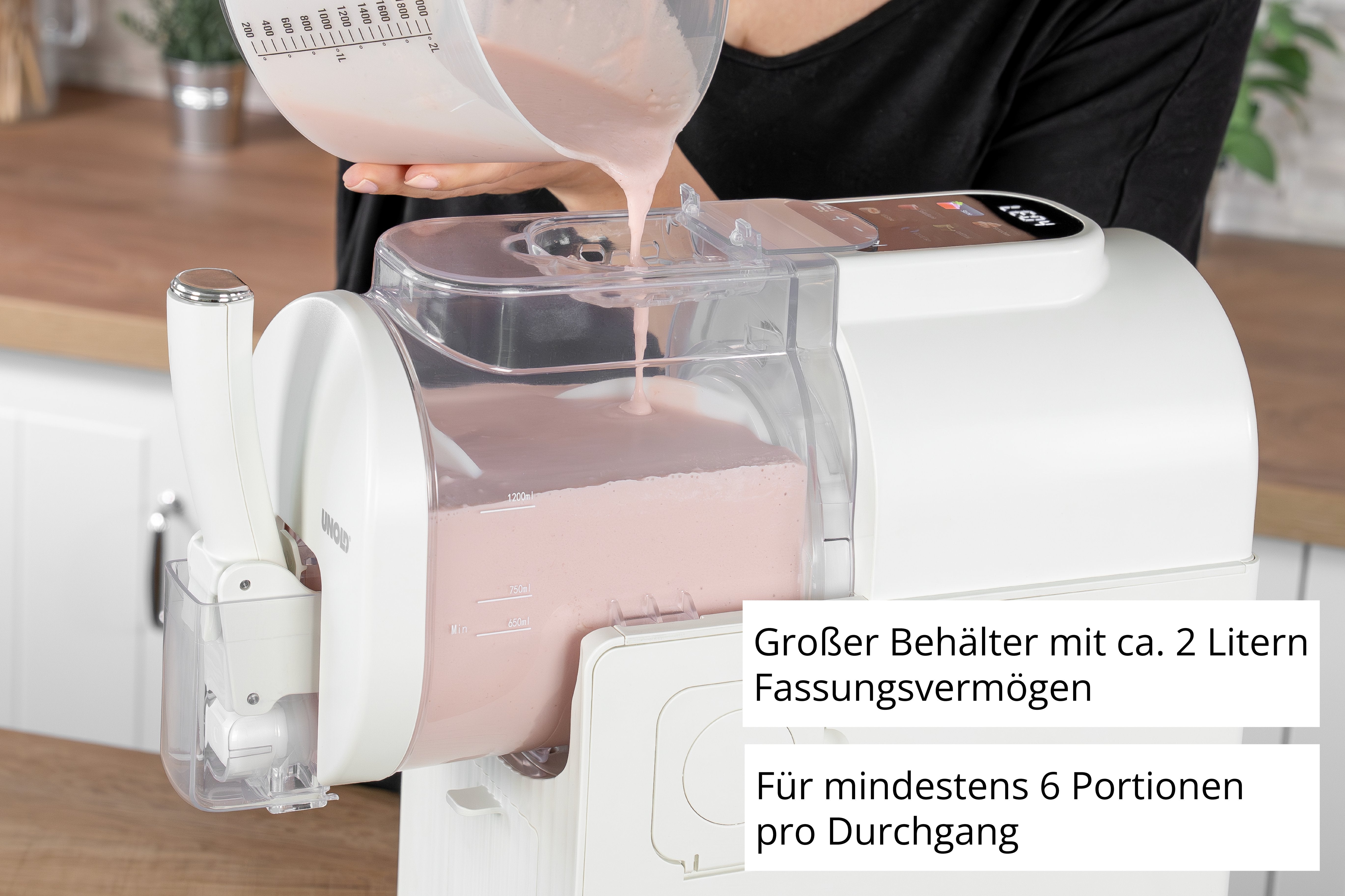 Unold 48965 Sofia Schwarz 2in1 Slush- & Softeismaschine