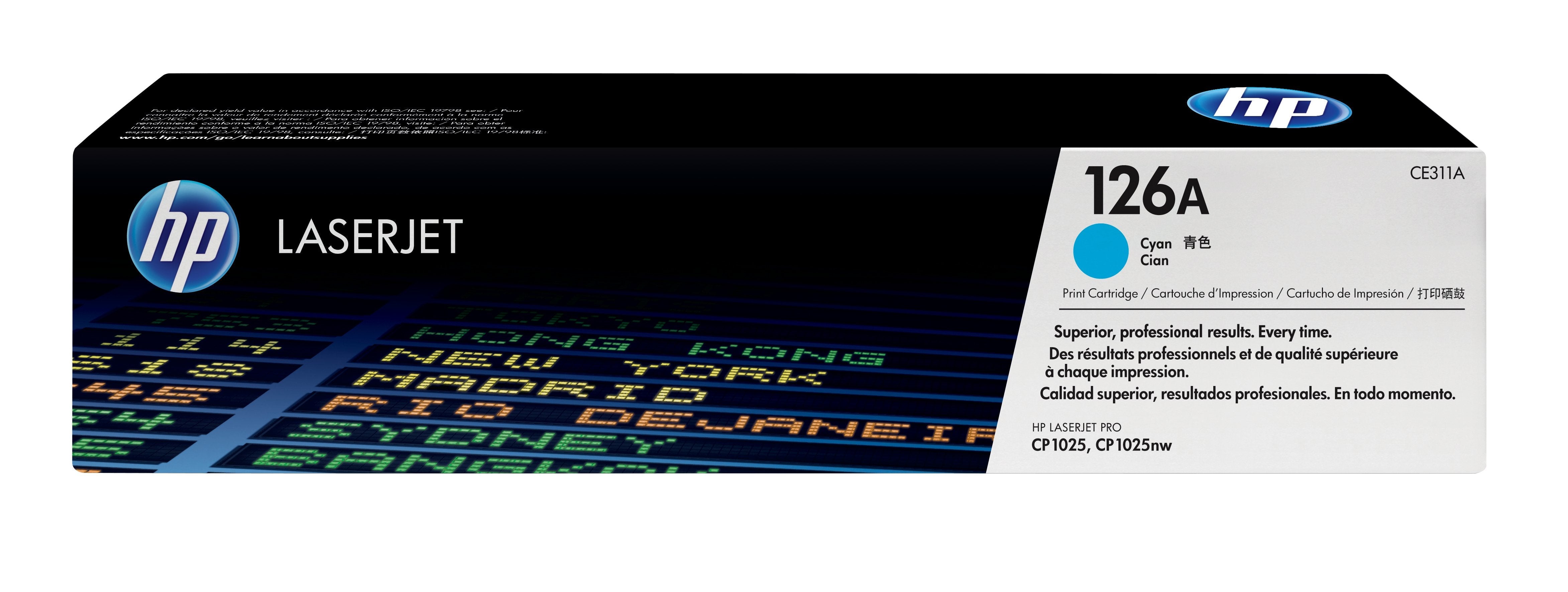 EAN 0884962161135 - HP 126A Cyan Original LaserJet Toner Cartridge cartucho de tóner 1 pieza(s) imagen 1