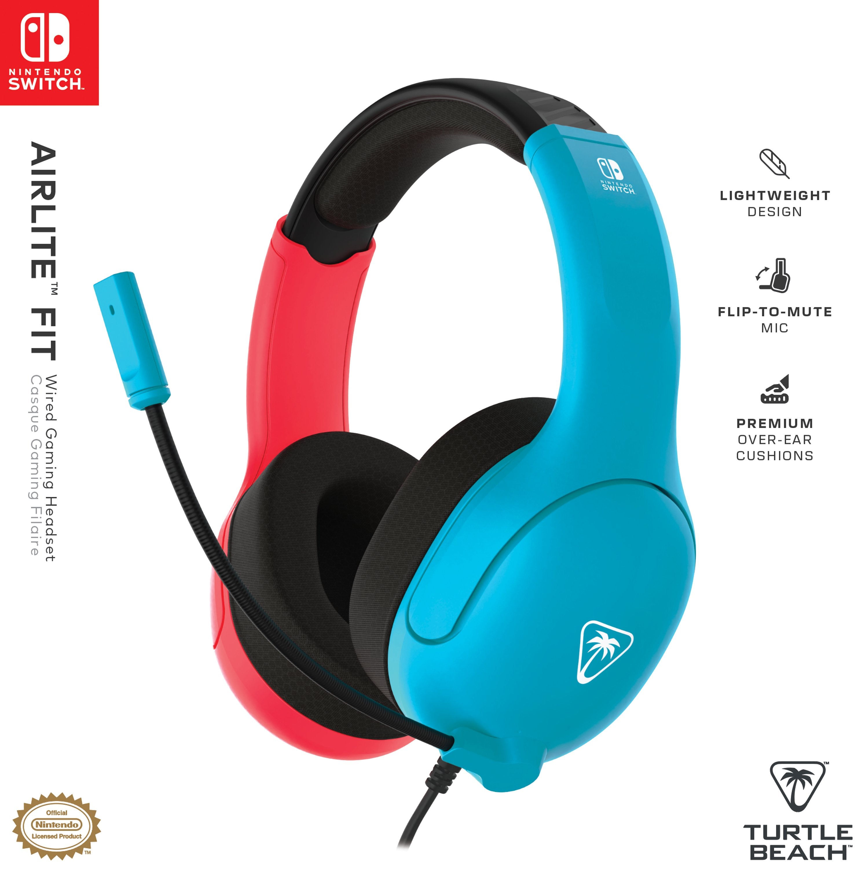 Turtle Beach Airlite Fit Headset Ns Neon Blue & Red