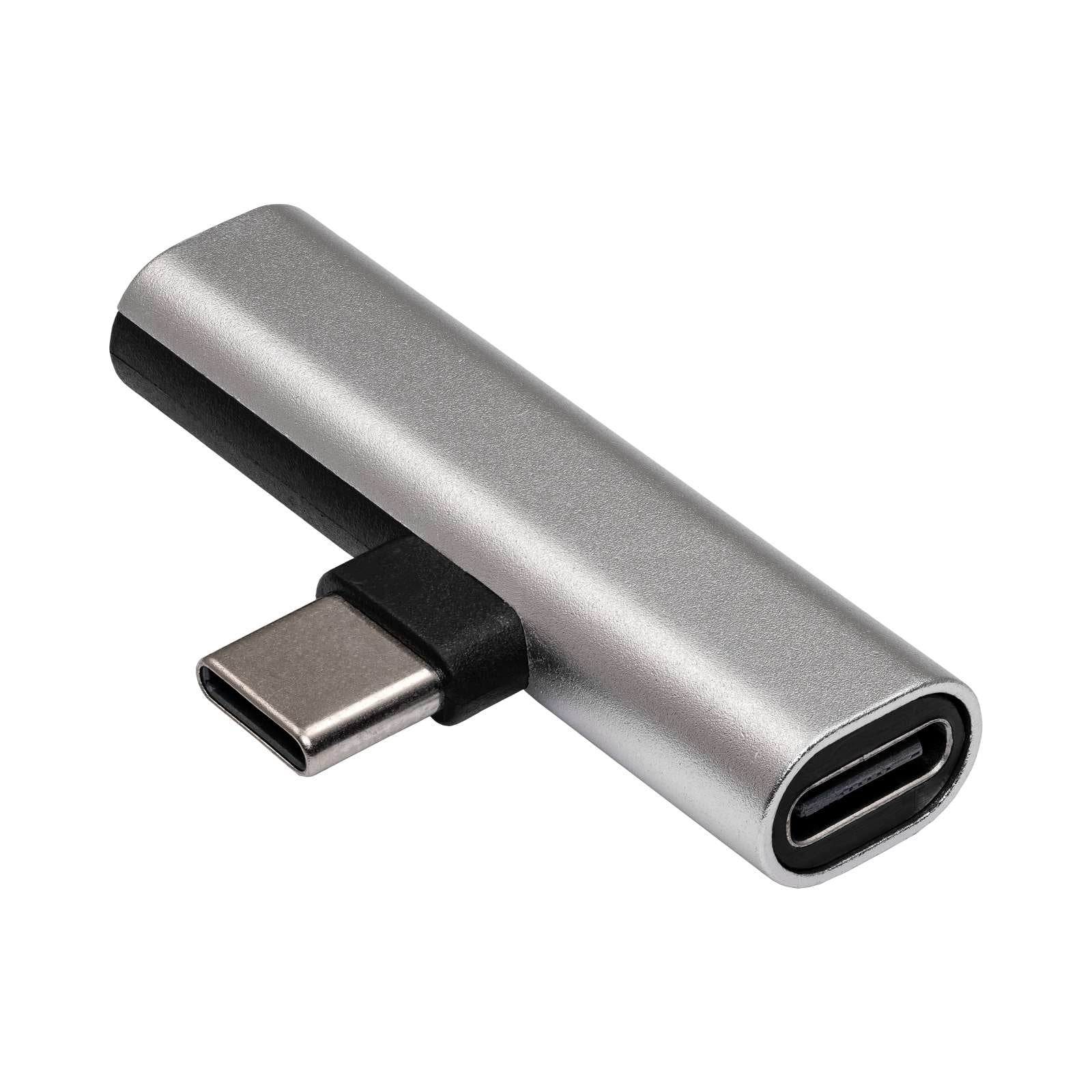 Adaptador Akyga Ak-Ad-71 Usb Type C (M) / Usb Type C (F) / Jack 3.5 Mm Dac