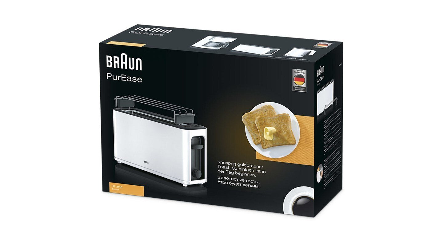 Tostadora Delonghi Purease Toaster Ht 3110 Wh Negro, Blanco 1000 W