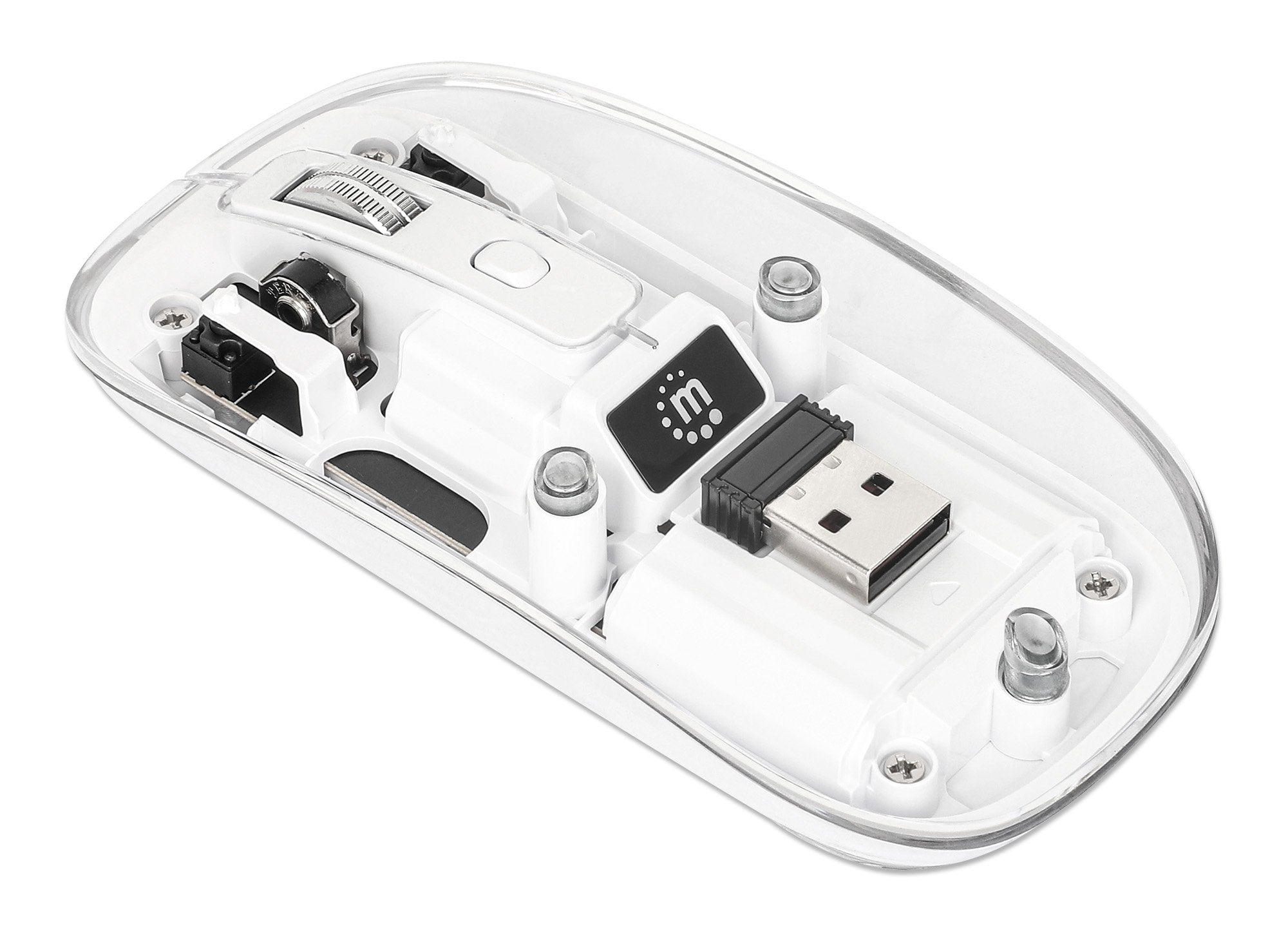 Ratón Manhattan 190275  Universal Ambidextro Rf Inalámbrico Óptico 1600 Dpi
