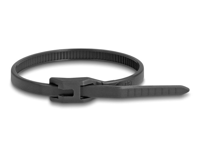 Delock 19503 Brida Para Cables Con Cabeza Plana La 370 X An 7,6 Mm 100 Piezas Negro