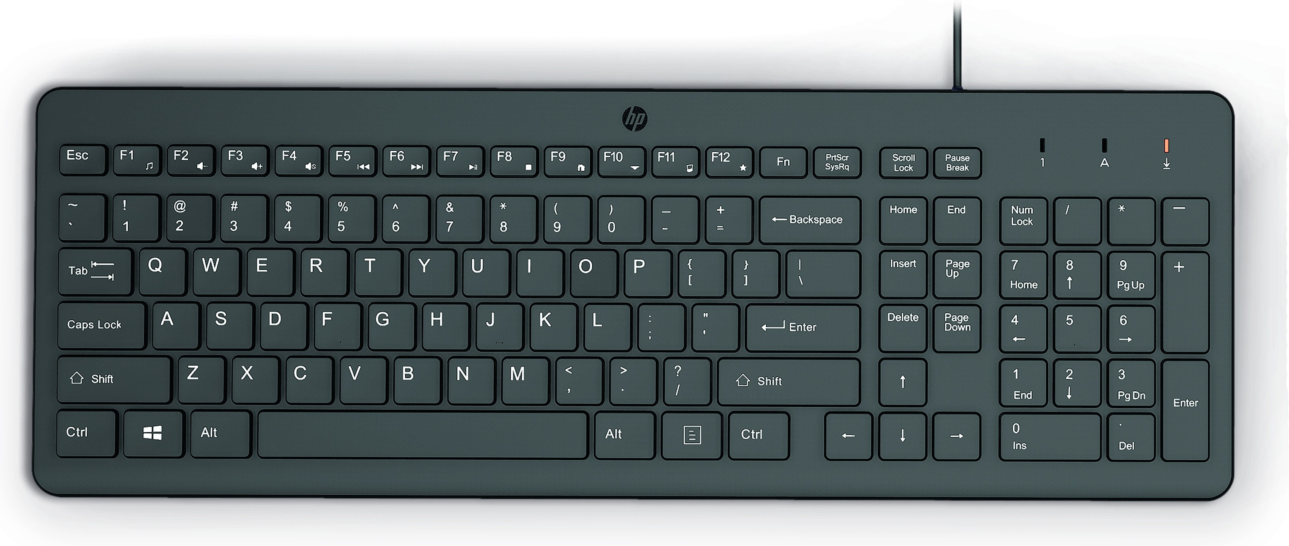 EAN 196548244140 - HP 150 USB-A Wired Keyboard teclado Universal Negro imagen 1