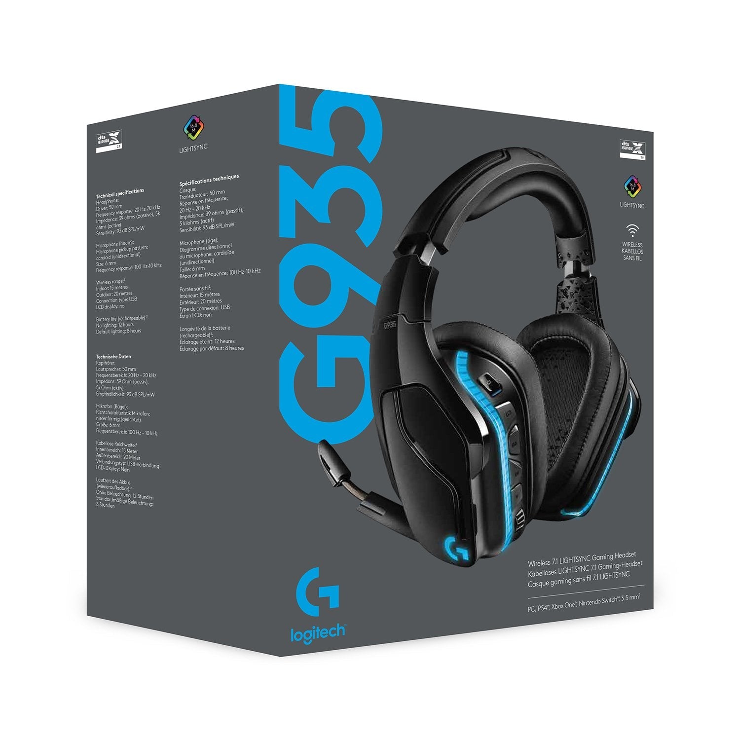 EAN 5099206081918 - Logitech G 981-000744 auricular y casco Auriculares Inalámbrico Diadema Juego Negro, Azul imagen 10