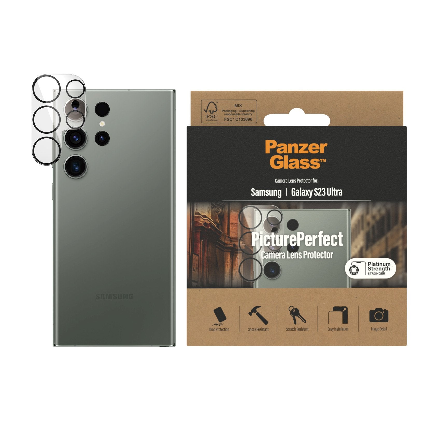 Protector De Pantalla O Trasero Para Samsung - Galaxy S23 Ultra  Panzerglass 0441