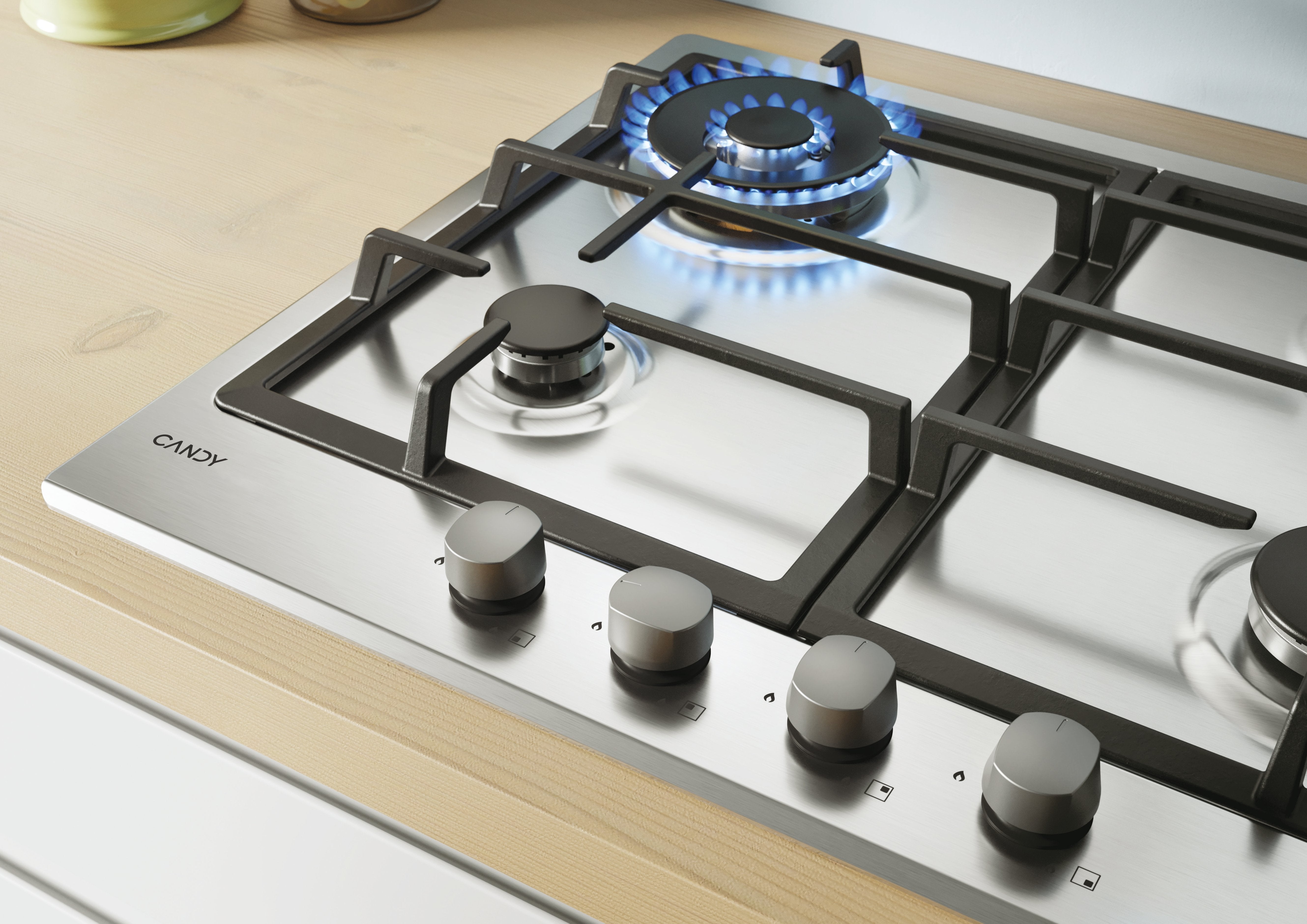 EAN 8016361967038 - Candy Timeless CHG6BR4WX Acero inoxidable Integrado 60 cm Encimera de gas 4 zona(s) imagen 5