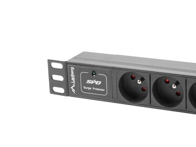 Lanberg Regleta De Alimentación Para Rack De 10 "(1u, 16a, 3x 230v Pl)