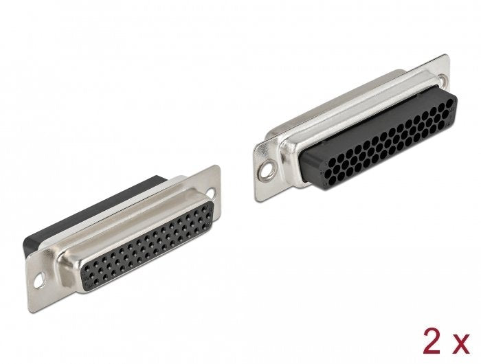 Delock D-Sub Hd Enchufe De Crimpado De 44 Clavijas, Metal, 2 Piezas