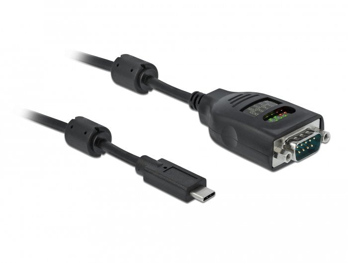 Delock Usb Tipo-C A Seriell Db9 Adaptador Con 9 Led Rs-232 Tester