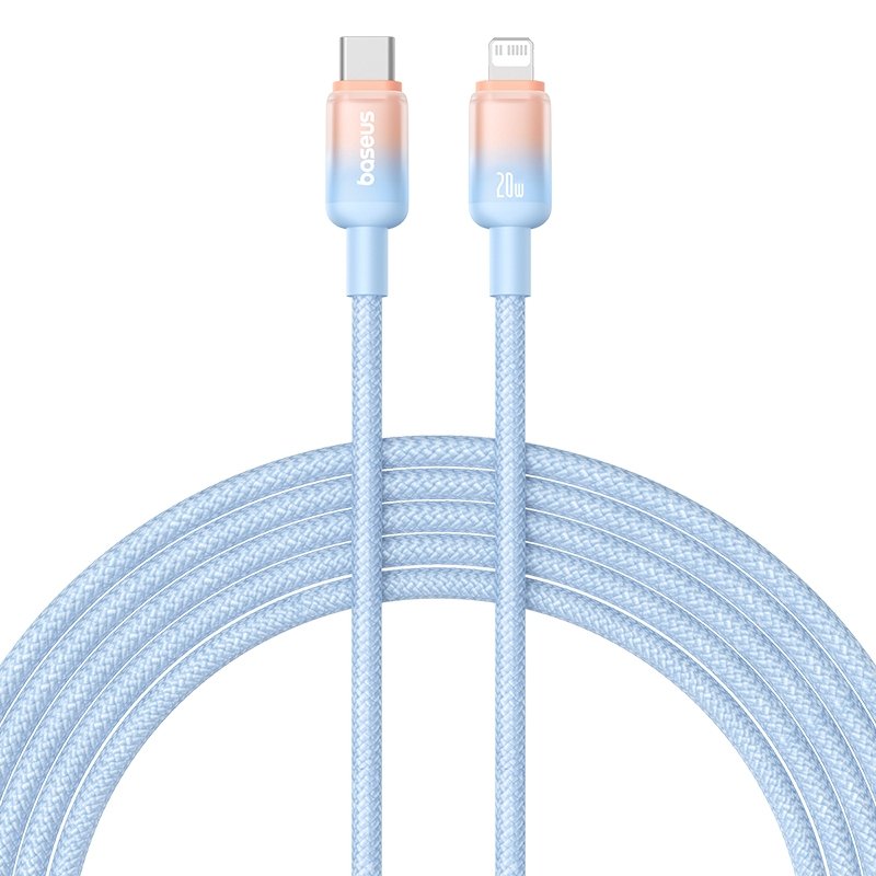 Discolor Series Fast Charging Cable Usb-C To Ip 20w 1m Galaxy Blue