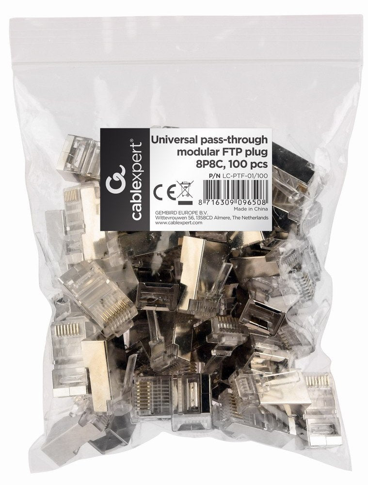 EAN 8716309096508 - Gembird LC-PTF-01/100 conector RJ-45 Marrón, Plata, Transparente imagen 1