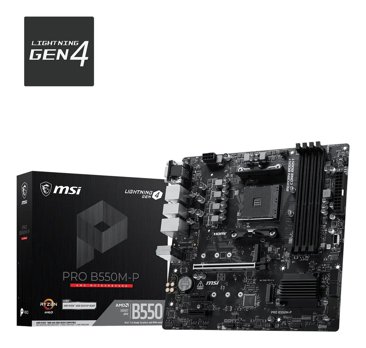 EAN 4711377453547 - MSI PRO B550M-P placa base AMD B550 Zócalo AM4 ATX imagen 1