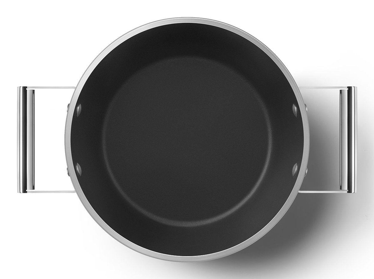Smeg Csf2412blm Kochtopf, 20 Cm, Keramik, Edelstahlgriff, Mattschwarz