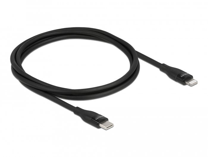 Delock Daten- Und Ladecable Usb Type-C Zu Lightning Für Iphone, Ipad Und Ipod Schwarz 1 M Mfi