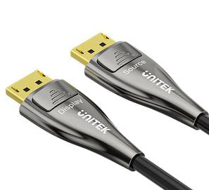 Unitek C1631abk01-20m 8k Fibra Óptica Displayport 2.1 Cable 20m