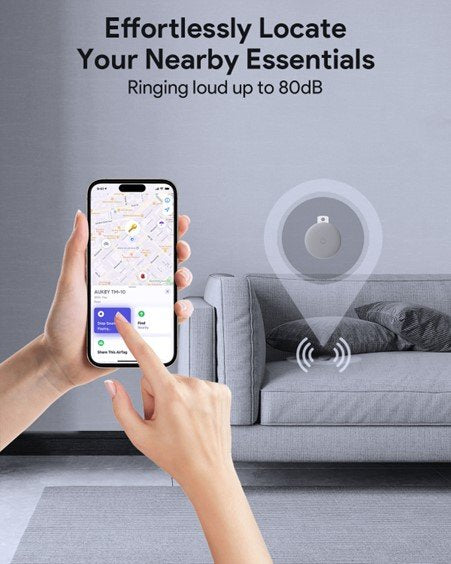 Aukey Track Mate 1 Bt Tracker With Find My Dark Gray