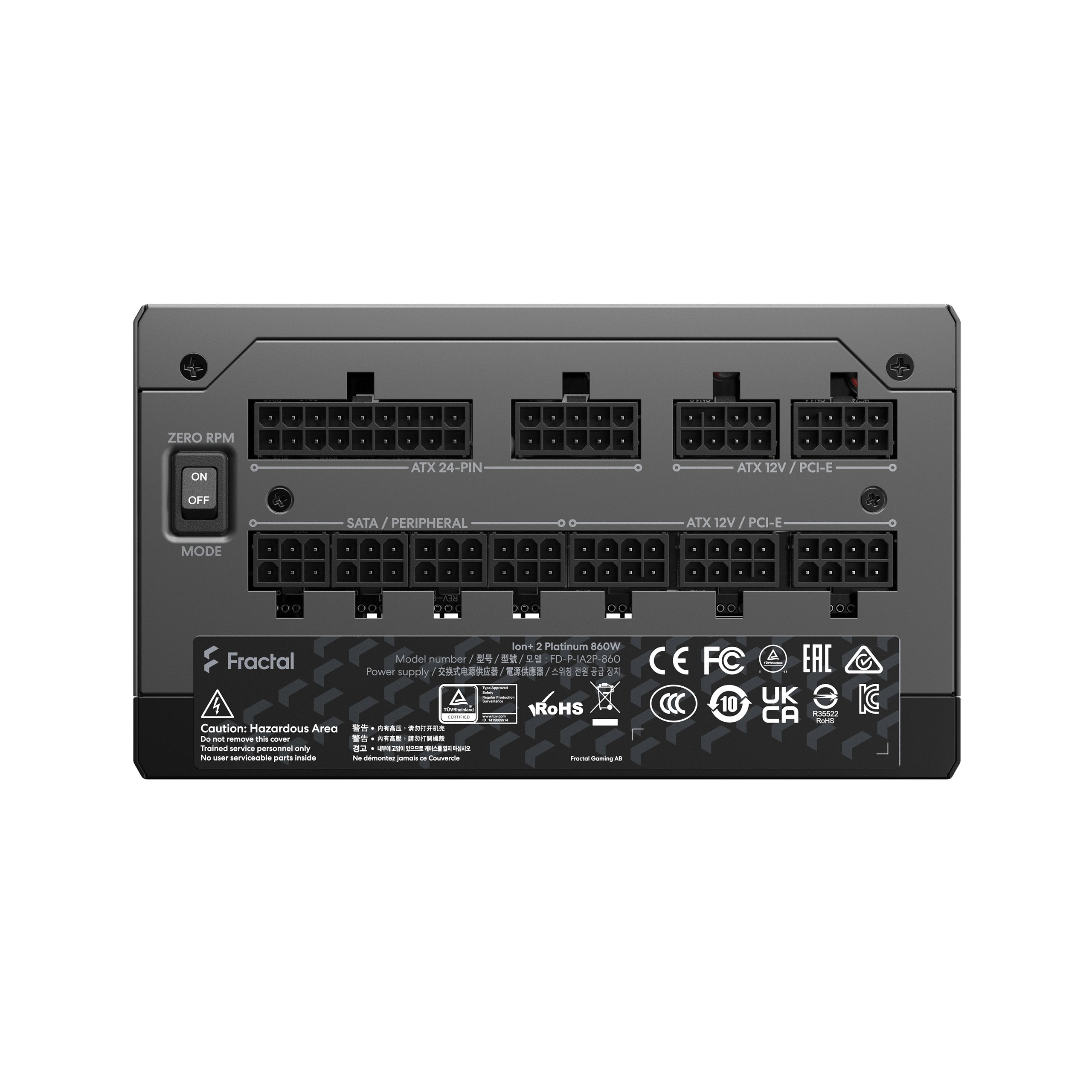 Fuente De Alimentacion Fractal Design Ion+ 2 Platinum 860w, Para Pc Fd-P-Ia2p-860-Eu