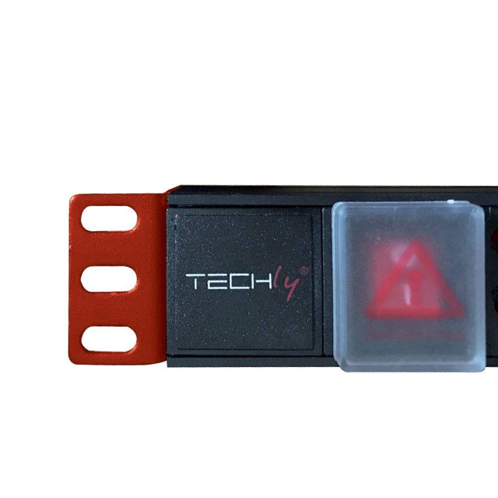 EAN 8051128100488 - Techly I-CASE STRIP-81UD unidad de distribución de energía (PDU) 8 salidas AC 1U Negro, Rojo imagen 4