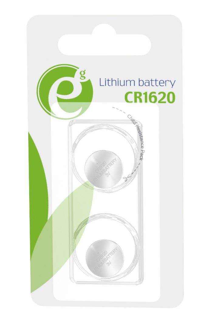 Energenie Pila Boton Cr1620, 2-Pack, Blister