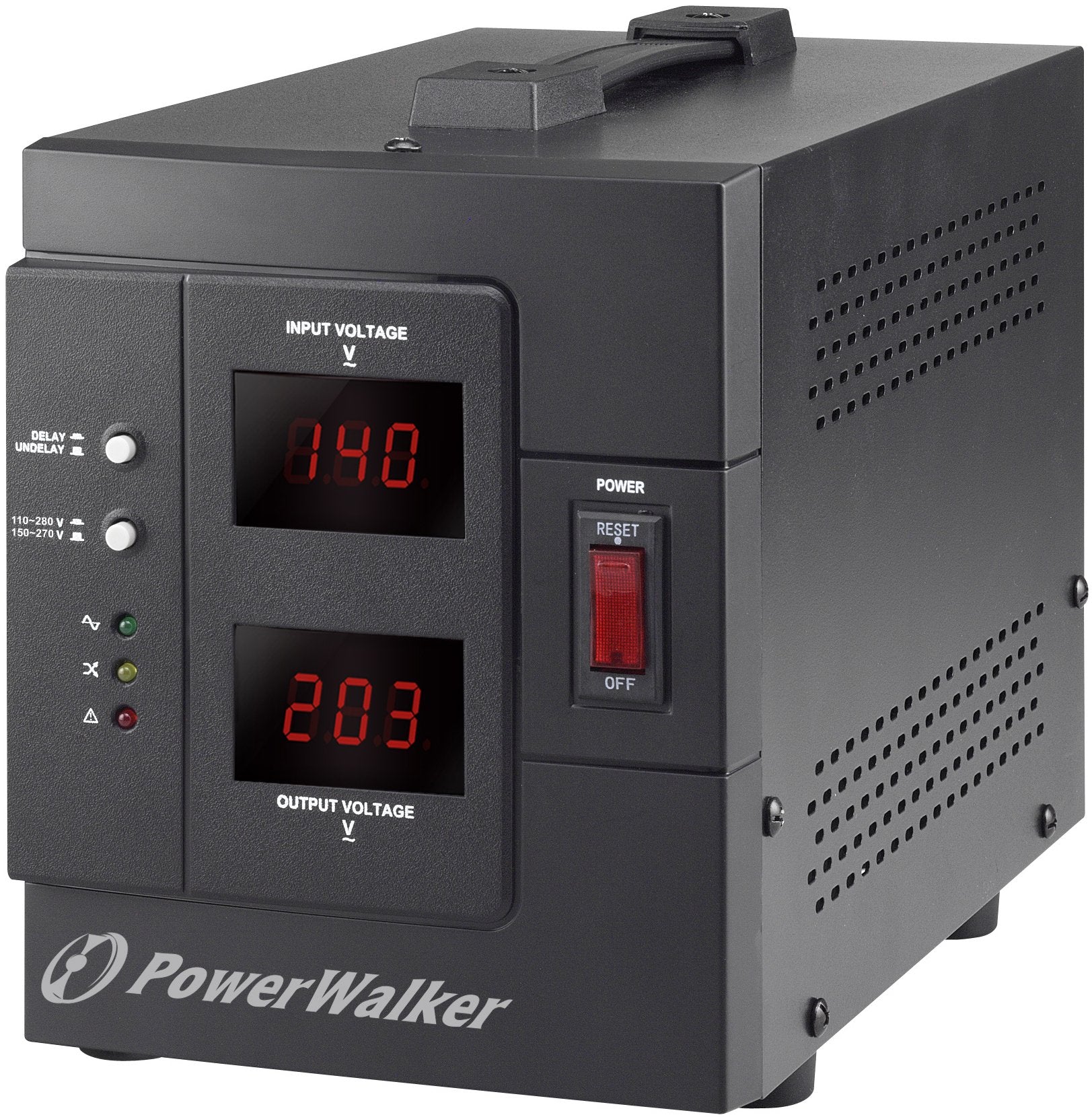 EAN 4260074976809 - PowerWalker AVR 2000/SIV regulador de voltaje 2 salidas AC 230 V Negro imagen 2