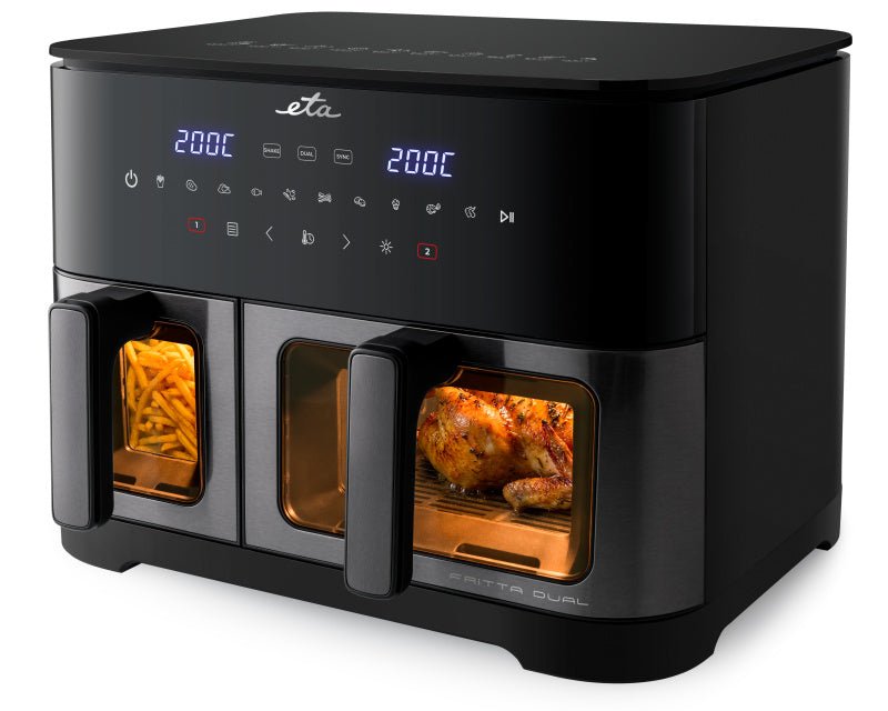 Eta Fritta Dual Eta316790000 Hot Air Fryer, 2600 W, 11 L, Black