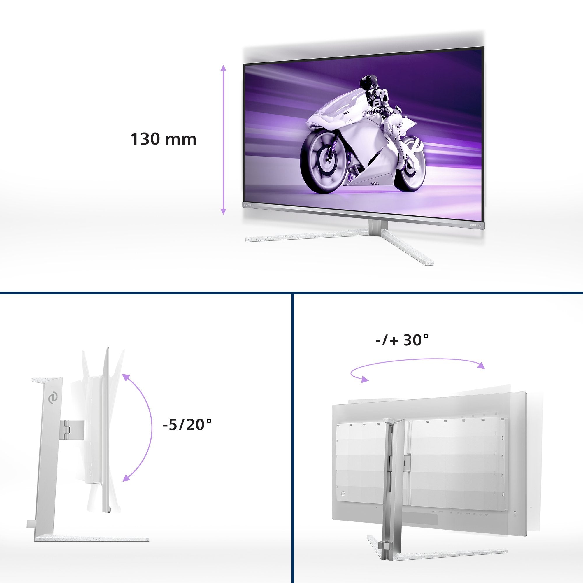 Monitor Philips 32m2n8900 00 32" Wqhd Oled 175hz 250cd M2 0.03ms Hdmi2.0x2 Dp Usb Tipo C Pd90w Speakers Height Adj.