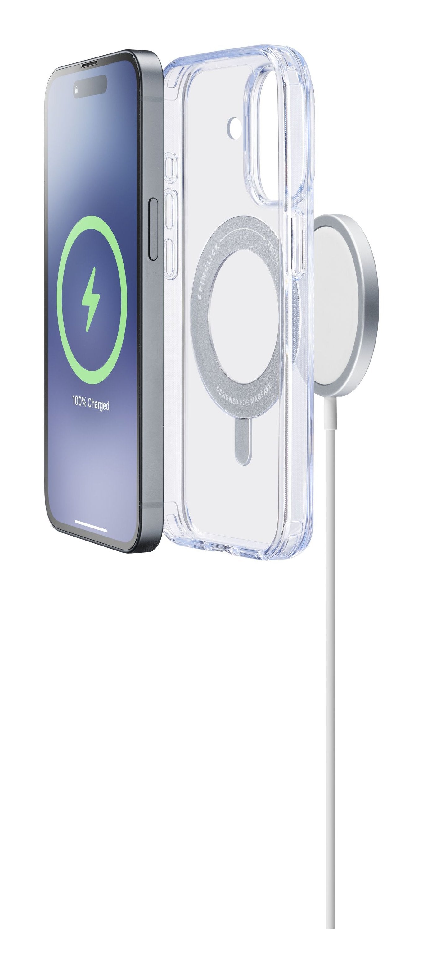 Cellularline Spin Mag Magsafe Case Iphone 16 Clear