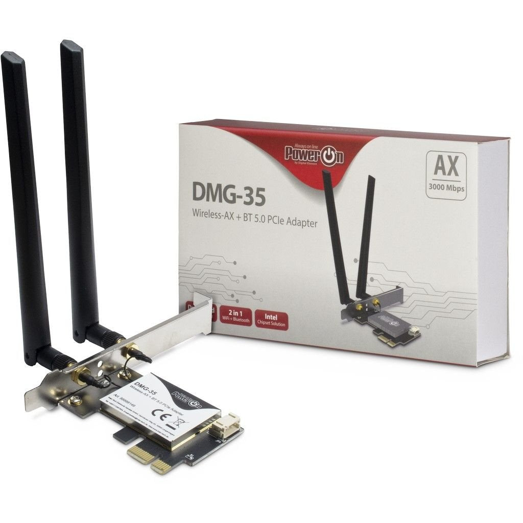 Inter-Tech Adaptador Wi-Fi6 + Bt5.0 Pcie Antena Dmg-35 3000