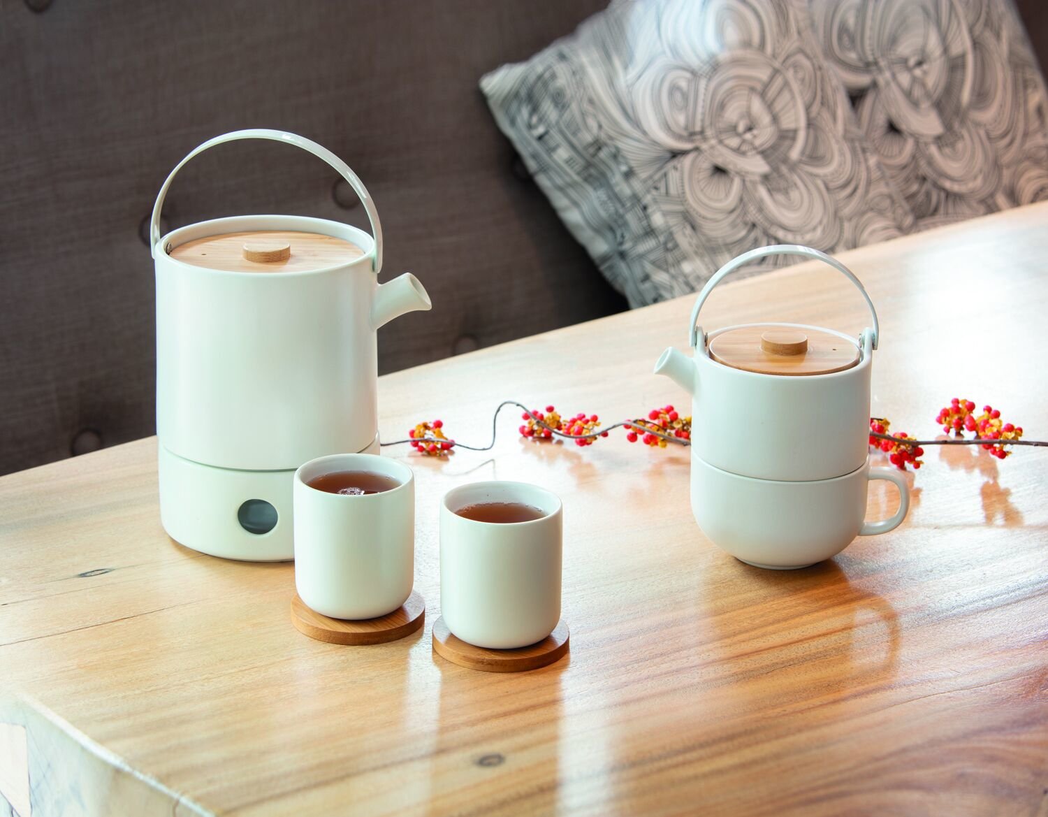 Bredemeijer Juego De Té Umea 1.2l Blanco Con Calentador 142010