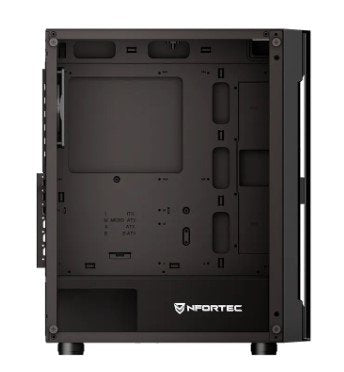 Nfortec Azir Black Tempered Glass Usb 3.0 Black