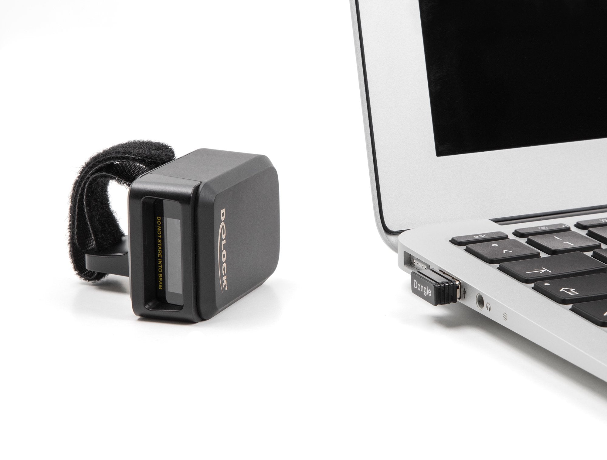 Delock 90607 Escáner De Código De Barras De Anillo 1d Y 2d Con 2,4 Ghz O Bluetooth - Función De Carga Inalámbrica