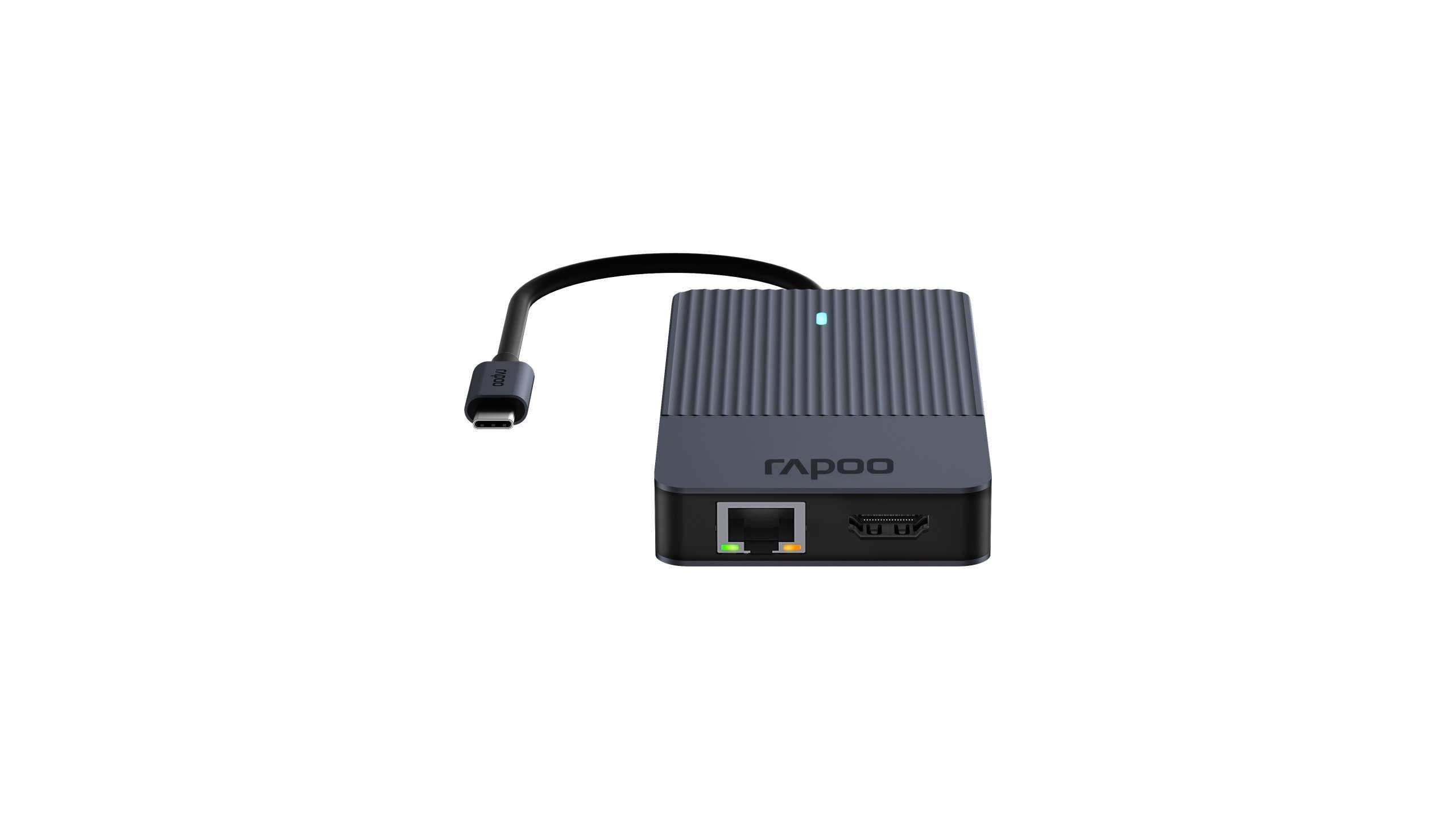 Rapoo Usb-C Multiport Adapter 8-In-1, Grey