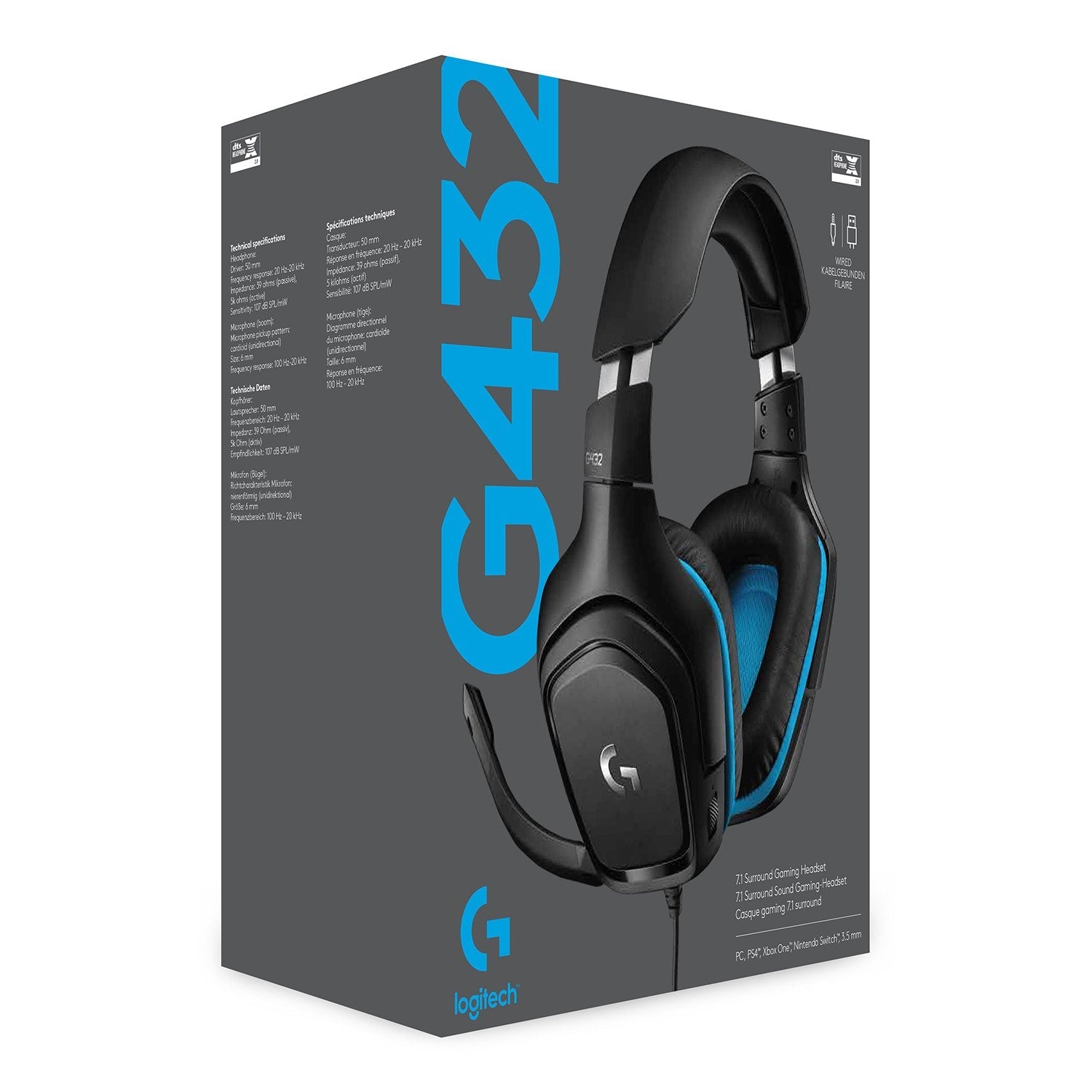 EAN 5099206082410 - Logitech G 981-000770 auricular y casco Auriculares Alámbrico Diadema Juego Negro, Azul imagen 6