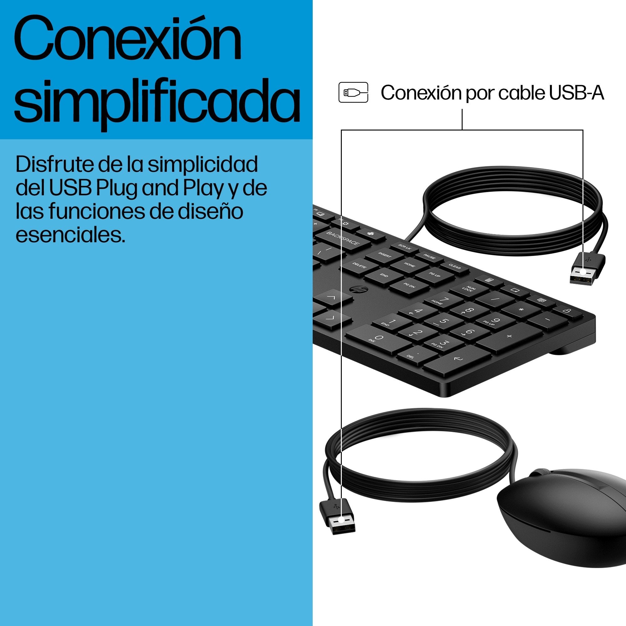 EAN 0194721887795 - HP Wired Desktop 320MK Mouse and Keyboard teclado Ratón incluido Oficina USB Negro imagen 7