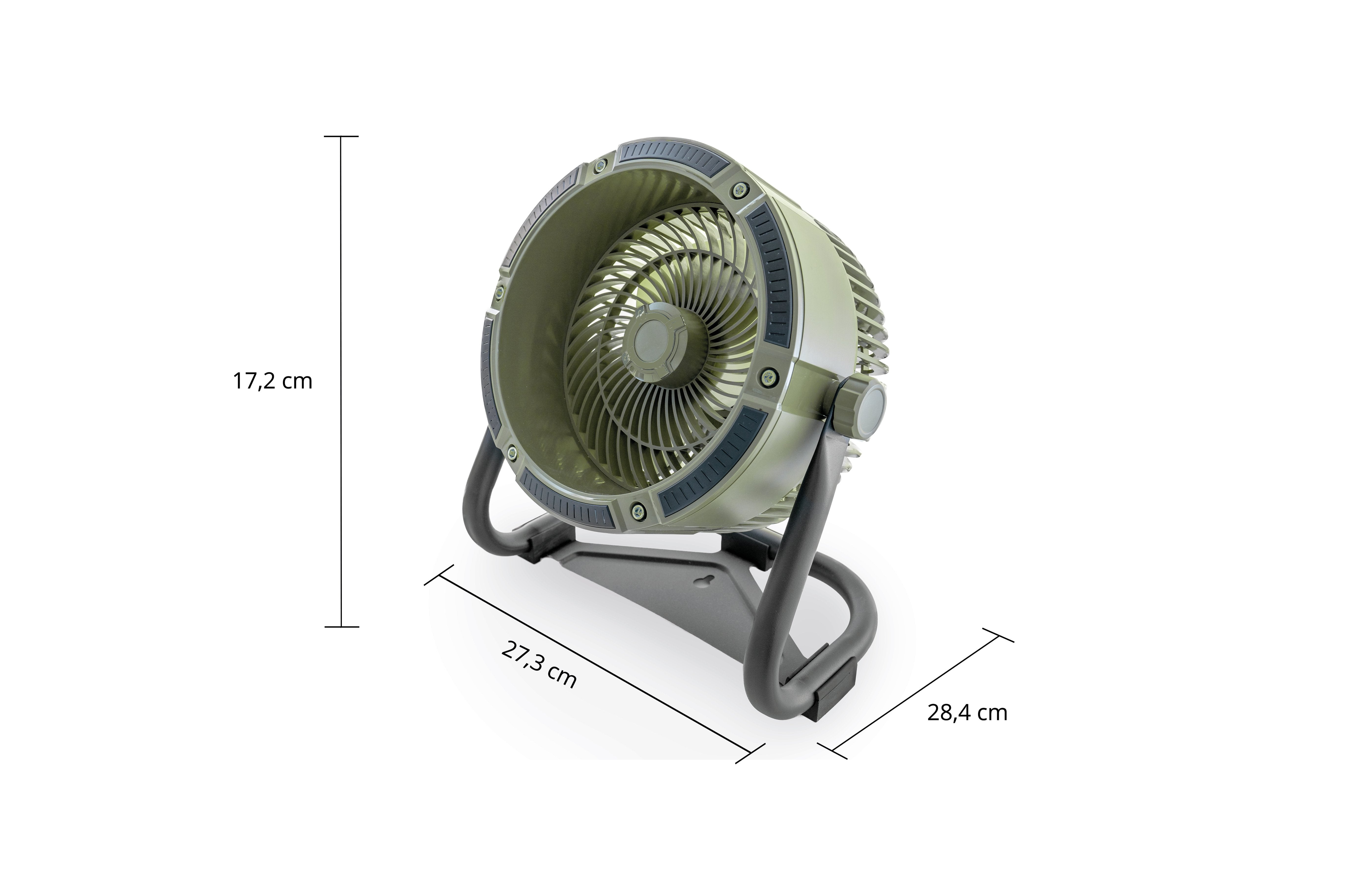 86656 Outdoor Akku-Ventilator Gn 10w 4 Geschwindigkeitsstufen Ø18,5cm