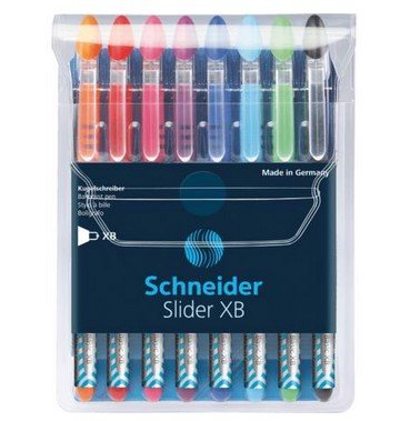 Schneider Bolígrafo Slider Basic Xb Punta Gruesa Estuche De 8 C/Surtidos