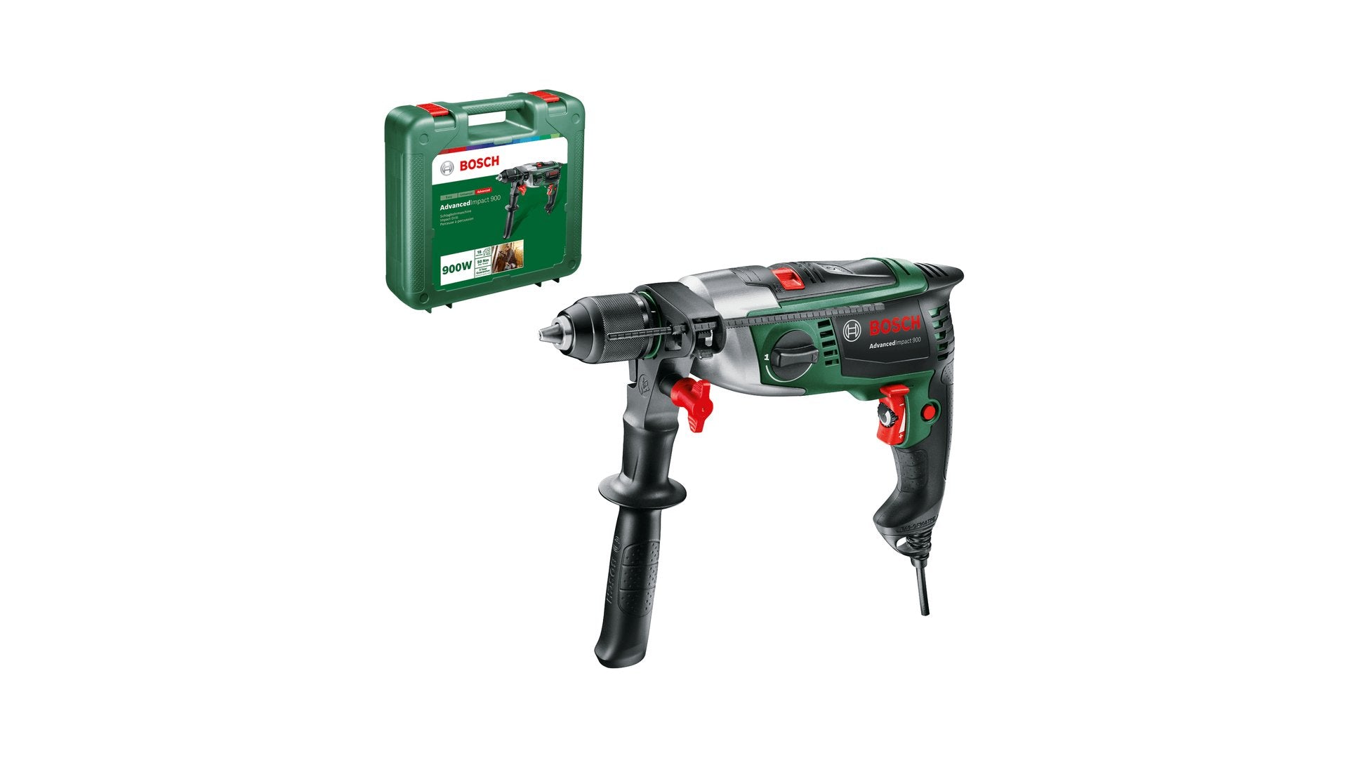 EAN 3165140840910 - Bosch AdvancedImpact 900 2850 RPM Sin llave 2,6 kg Negro, Verde, Gris imagen 2