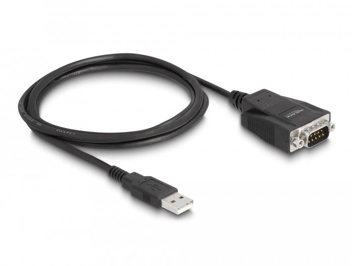 Delock 64222 Adaptador Usb 2.0 Tipo-A Macho A 1 X Serie Rs-232 D-Sub 9 Macho Con Tornillos Y Tuercas Protección Esd