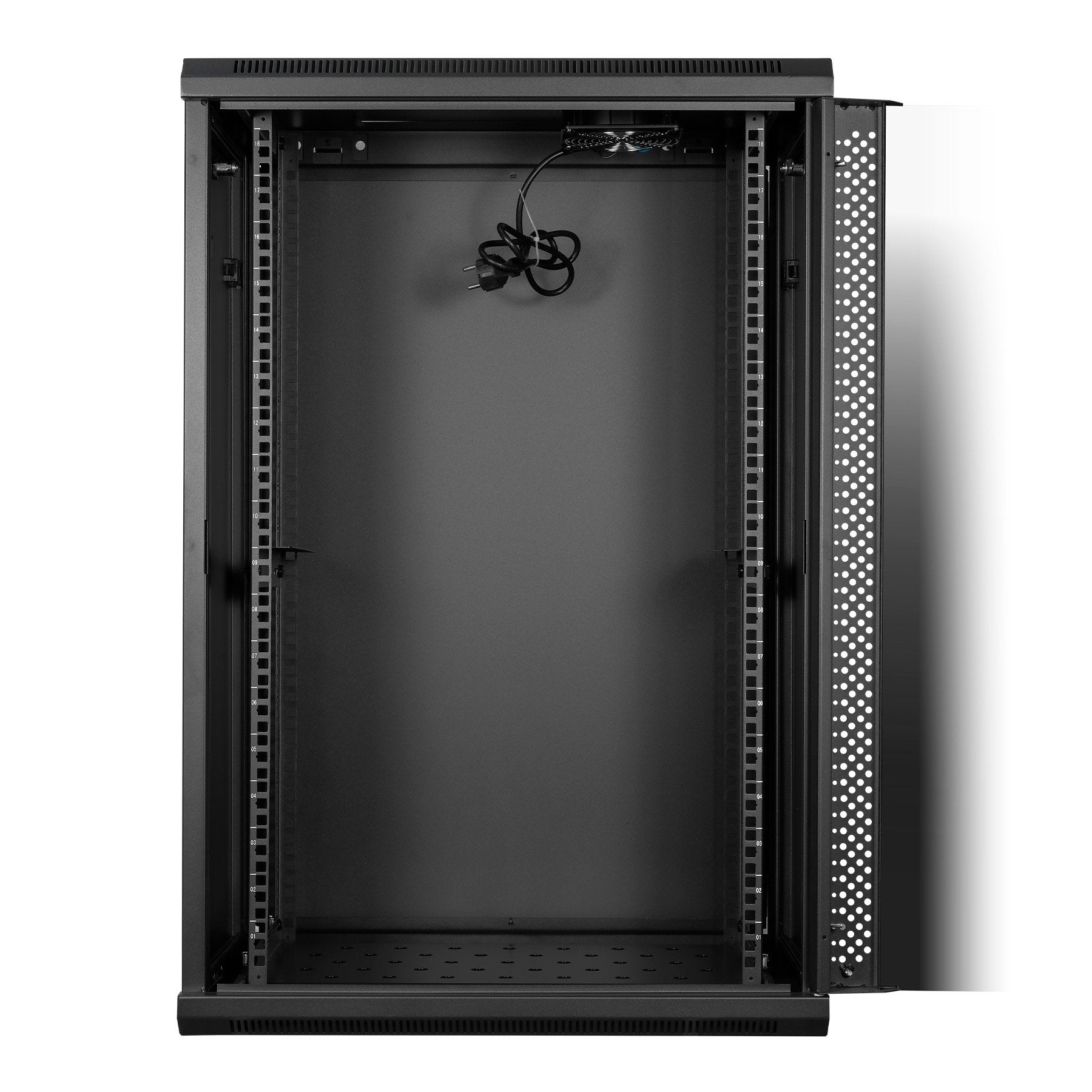 Aiten Data Ai6418 Armario Mural 18u Fondo 450 - Puerta De Cristal - Cerradura De Seguridad - Incluye Bandeja Fija Y