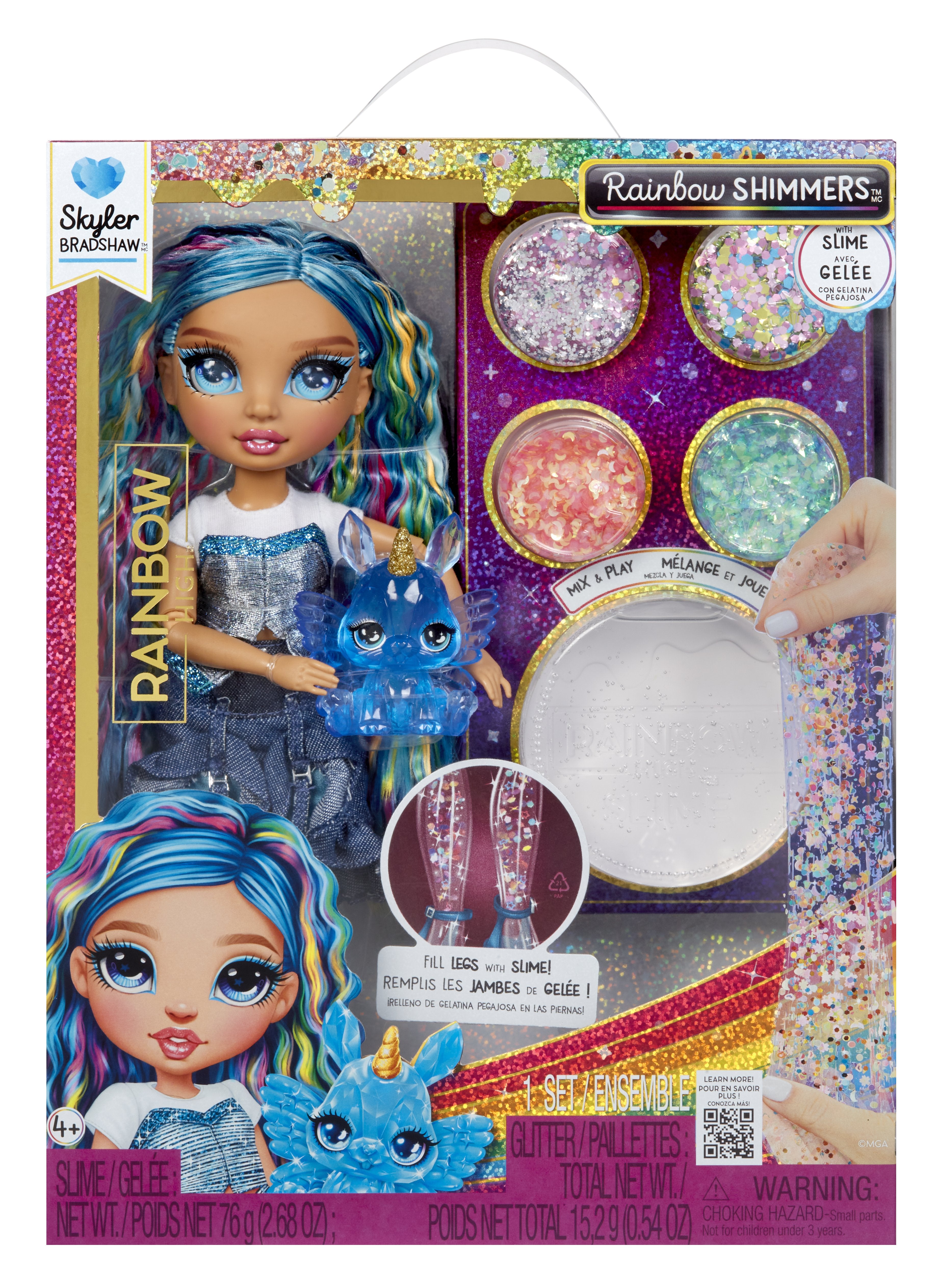 EAN 35051122418 - Rainbow High Rainbow Shimmers with Slime Fashion Doll - Skyler (blue) imagen 2