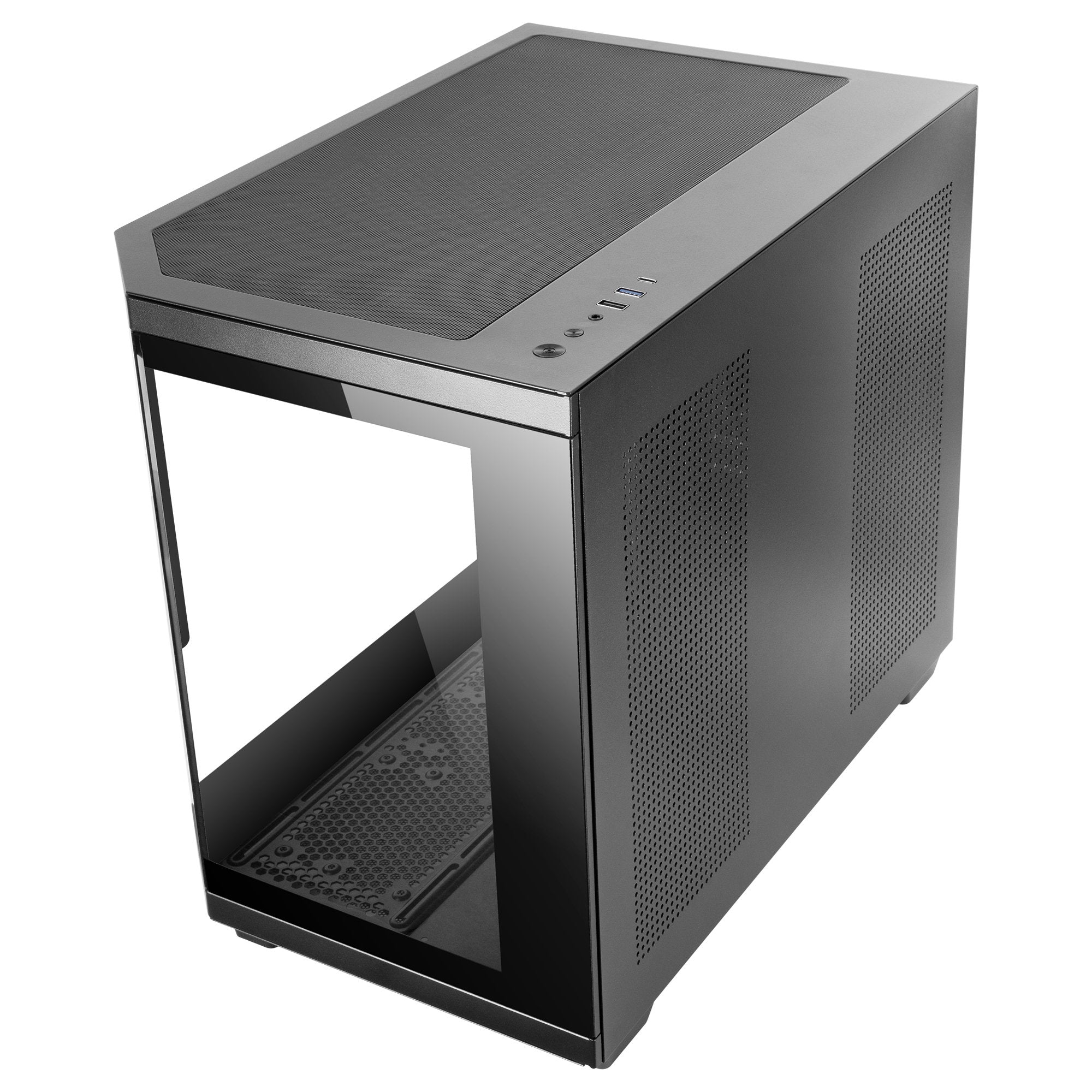 Caja Microatx Mc3t Corelcdm Negro Mars Gaming M-Atx / Usb-C X1 / Usb 3.0 X1 / Usb 2.0 X1 /2x Hdd + 3x Ssd / Pantalla Ips 7.2''